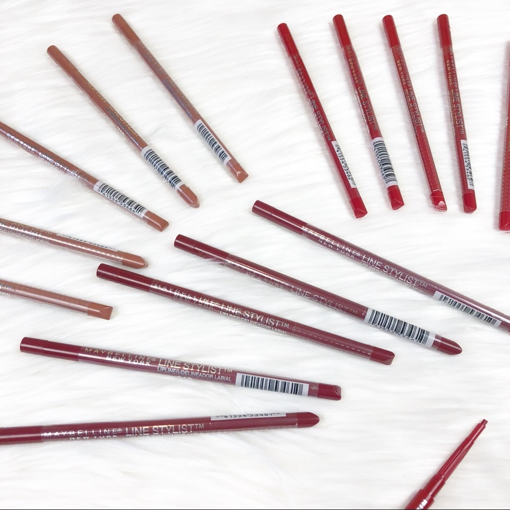 15 Maybelline Fine Point Lip Liners New Brown Red - Picture 5 of 6
